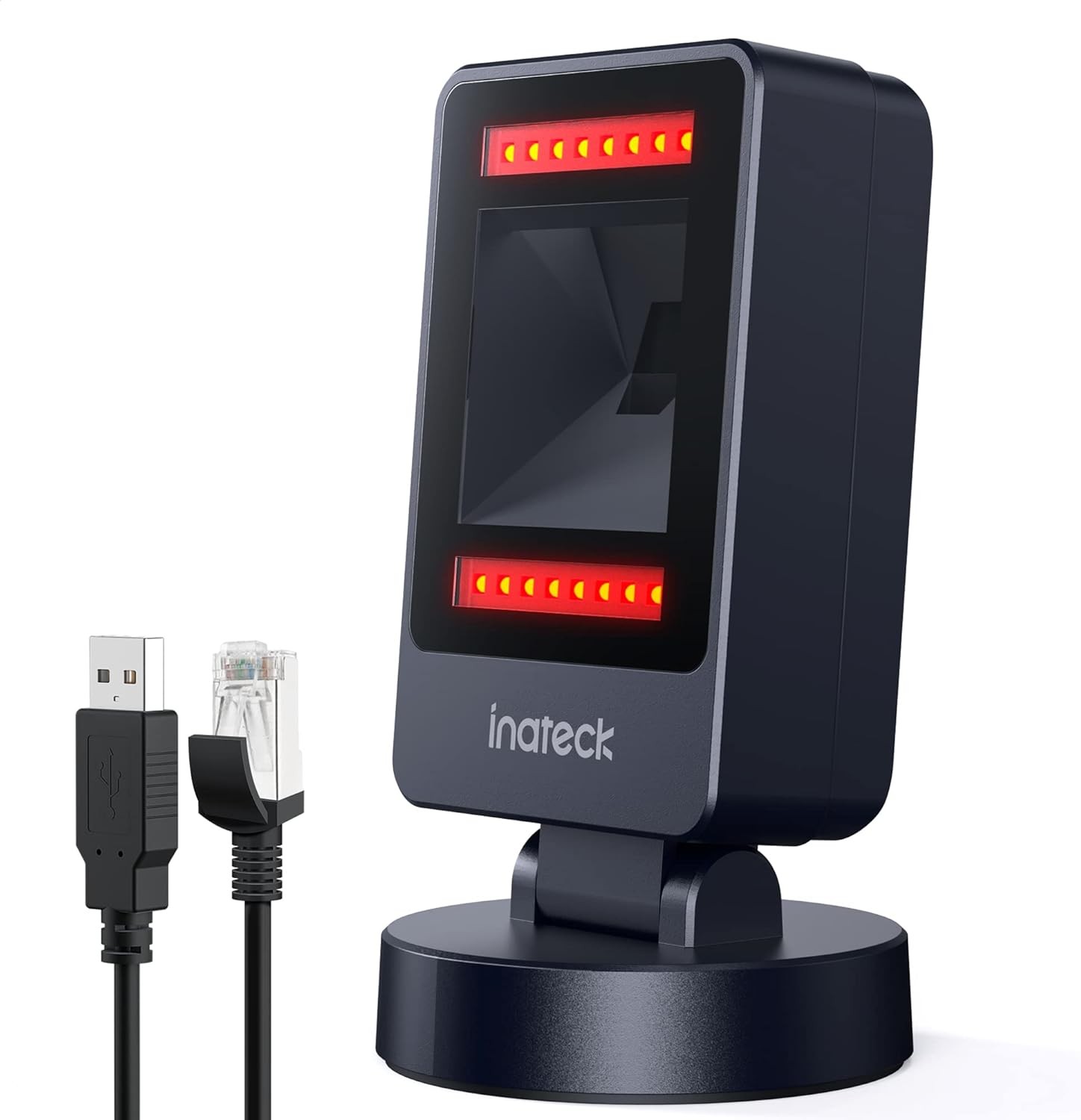 Inateck Barcode Scanner, 1D/2D Presentation Scanner,Corded and Omni-Directional