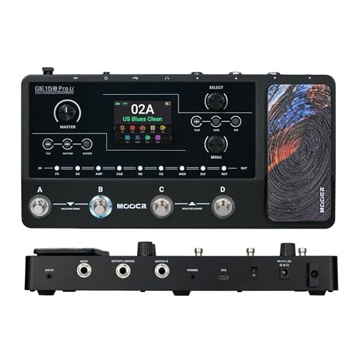 Guitar Multi Effects Processor Preamp Cab Sim Pedalboard GE150 Pro Li Black