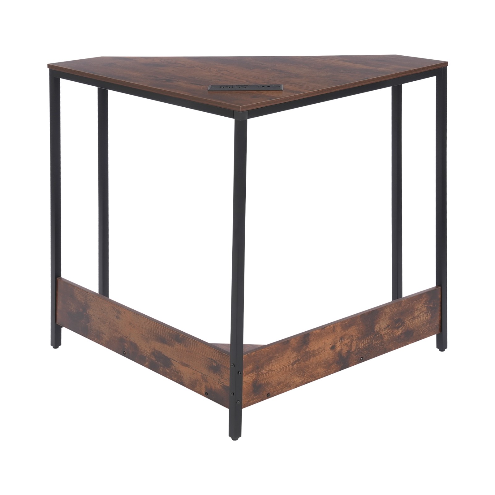 68*68*75cm Corner Desk, Small Desk with Outlets, Corner Table for Small Space