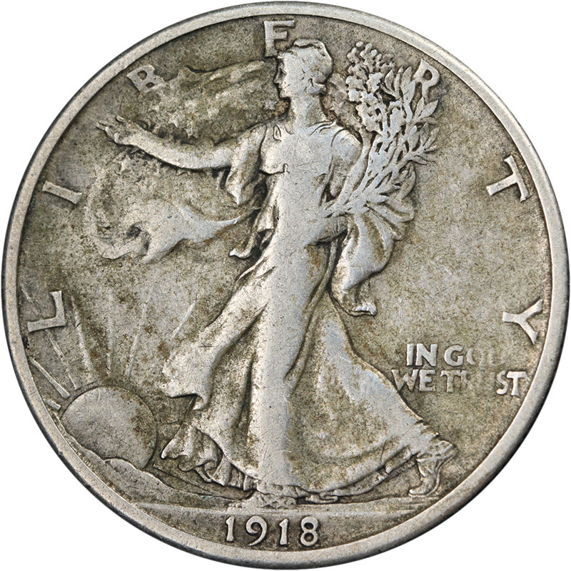 1918-S Walking Liberty Half Nice VF Nice Eye Appeal Nice Strike