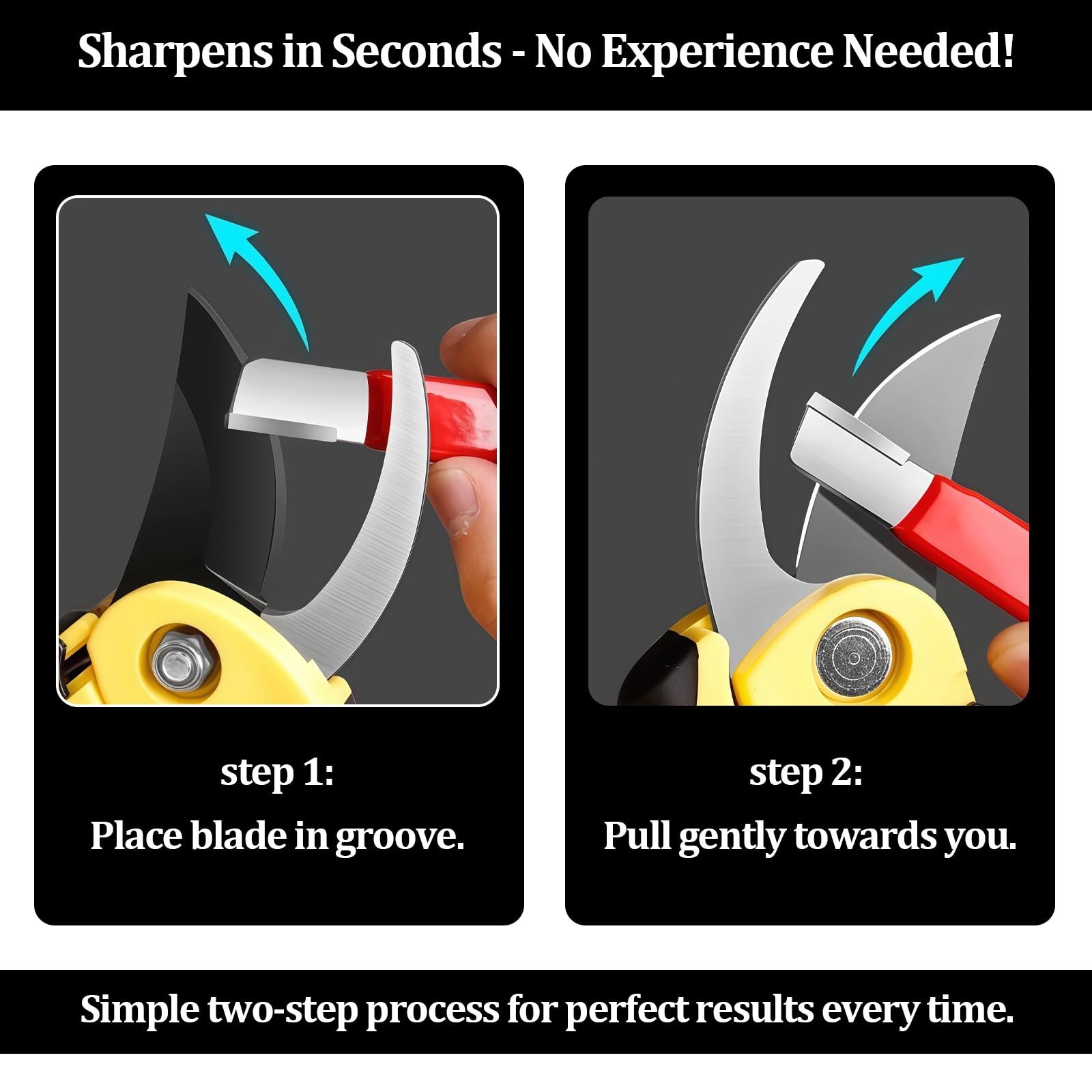 4 Pack Pocket Sized Garden Tool Blade Sharpener Sharpening Tool for Pruners, ...