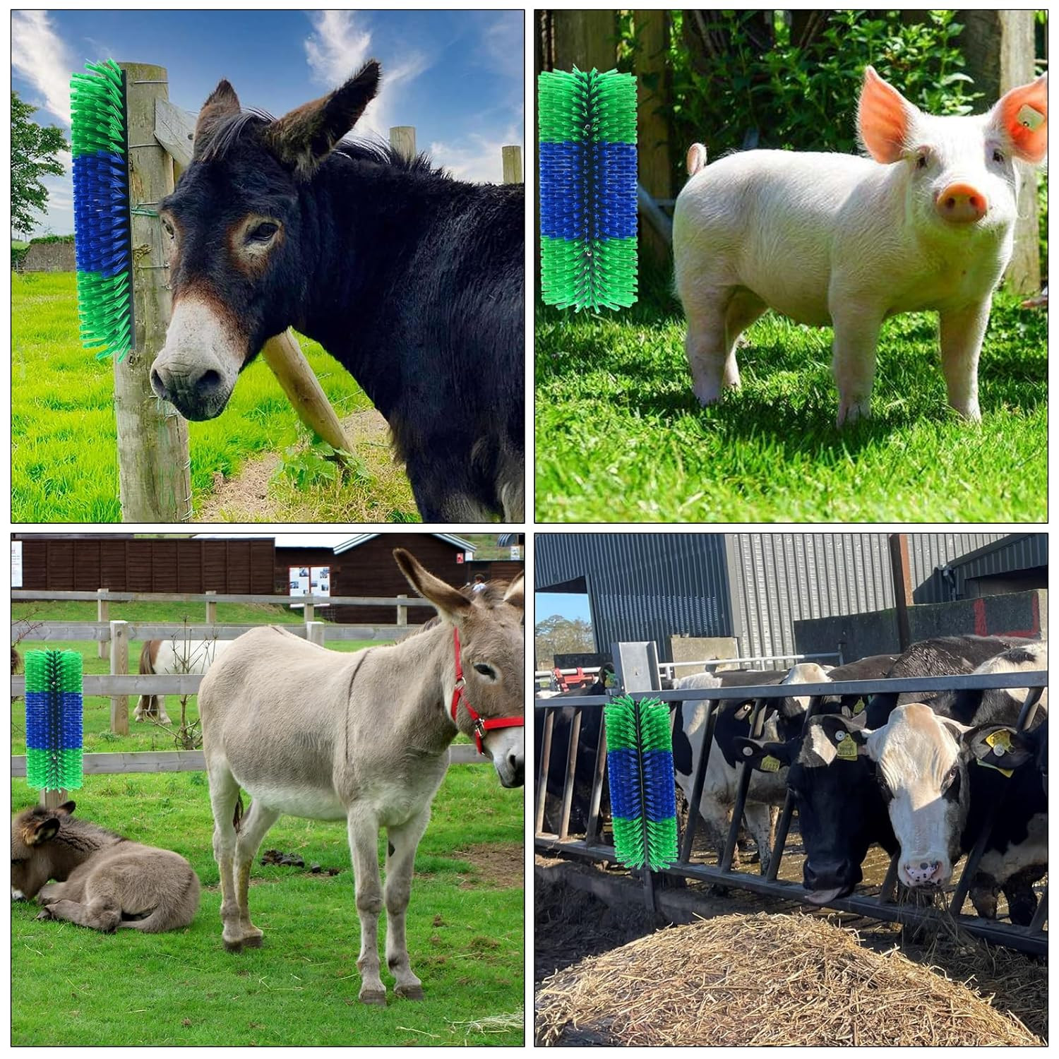 4PCS Livestock Scratching Brush Goat Scratching Tool Post Massage Grooming Brush