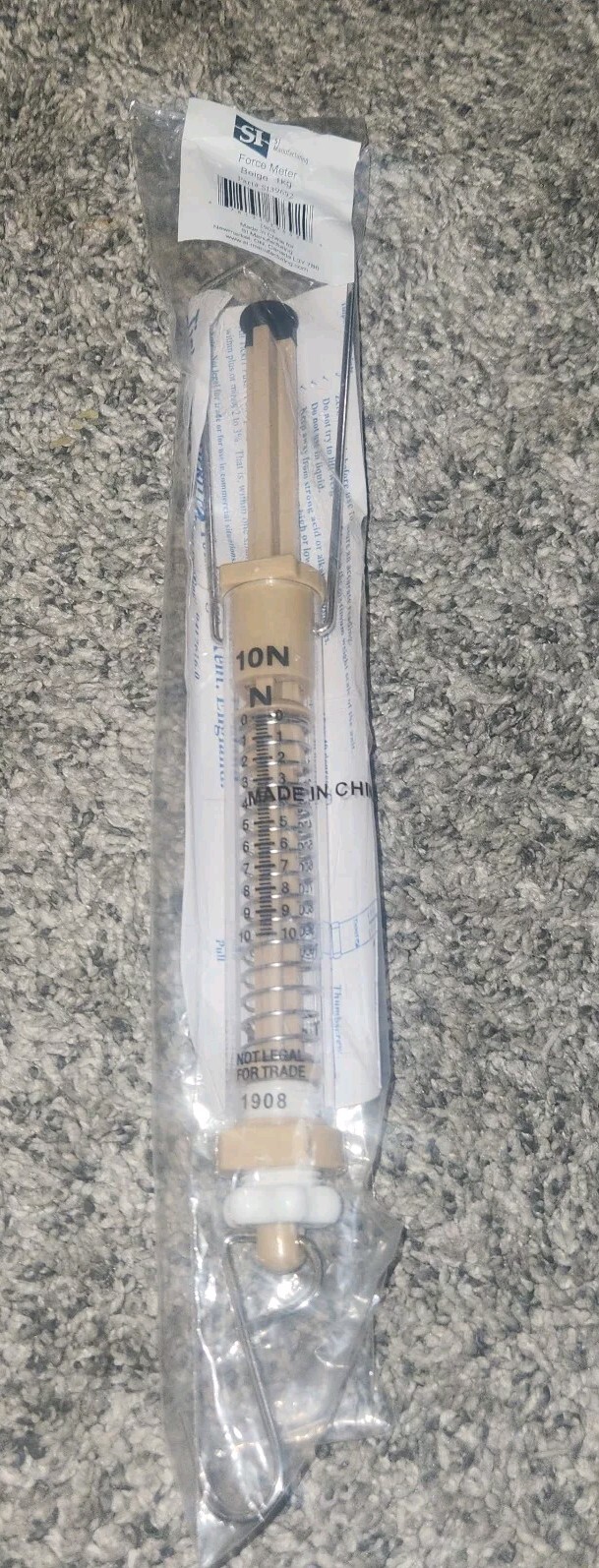Newton Force Meter 10N 1Kg Tickit Push Pull Spring Balance NEW