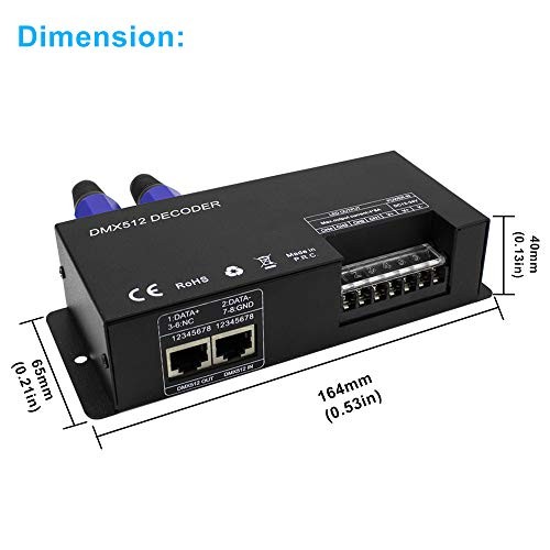 High Power Dmx Led Controller Led DMX 512 Decoder Dimmer Driver DC12V 3 Channel