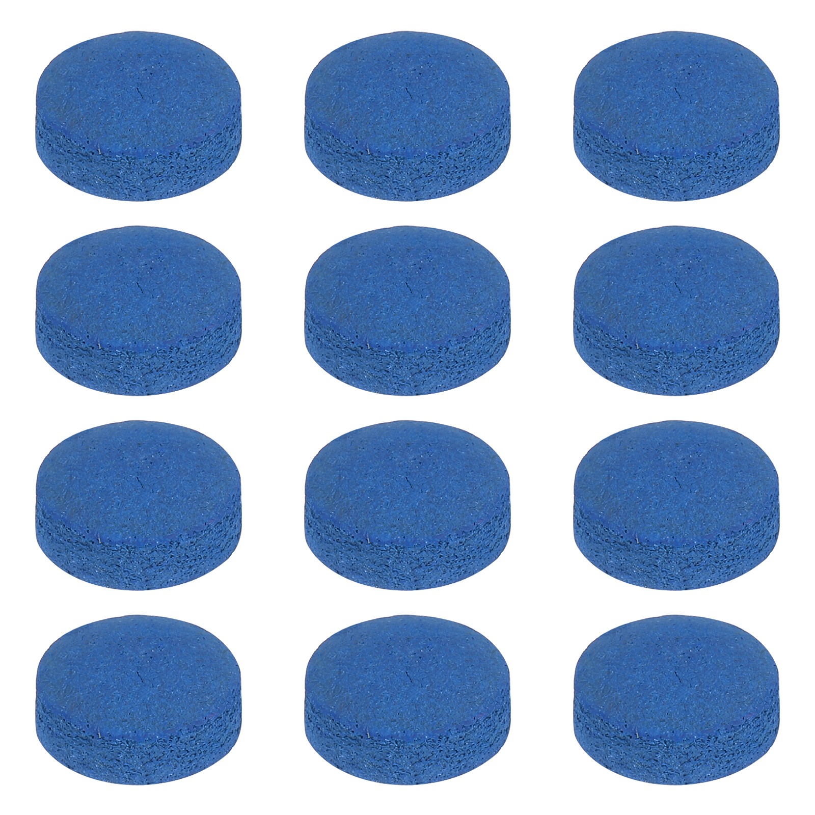Billiard Pool Cue Tips, Pool Cue Tips Cow Leather 12mm & 12 Pcs & Blue
