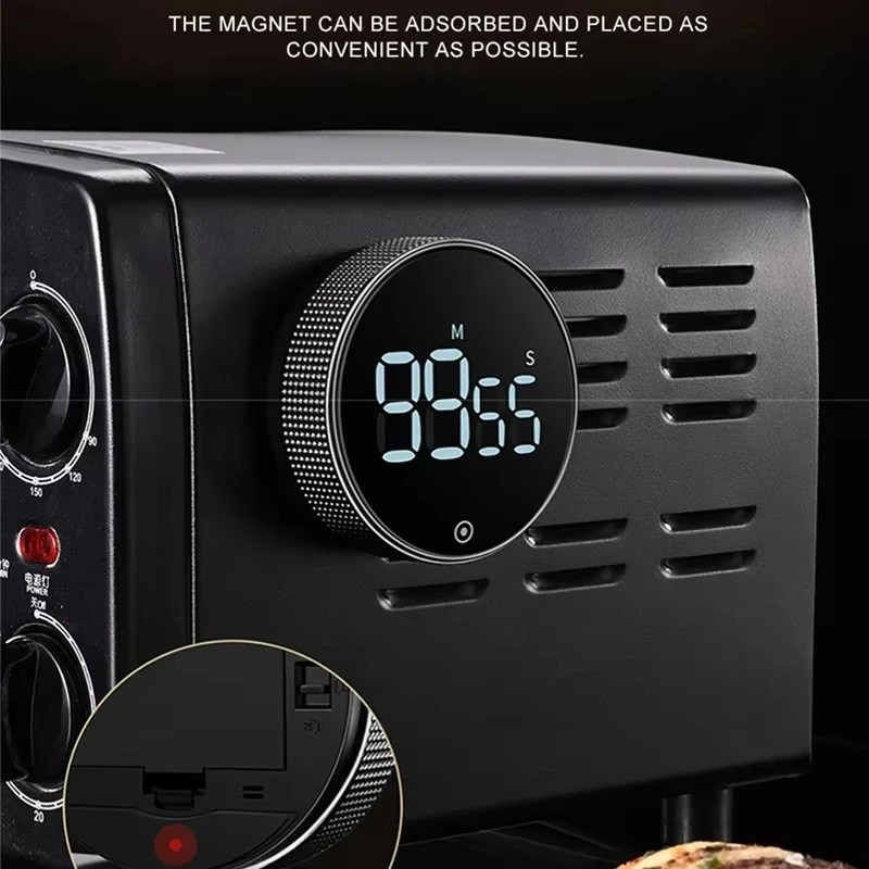 Magnetic Digital Kitchen Timer Rotary Countdown Cooking Timer Stopwatch