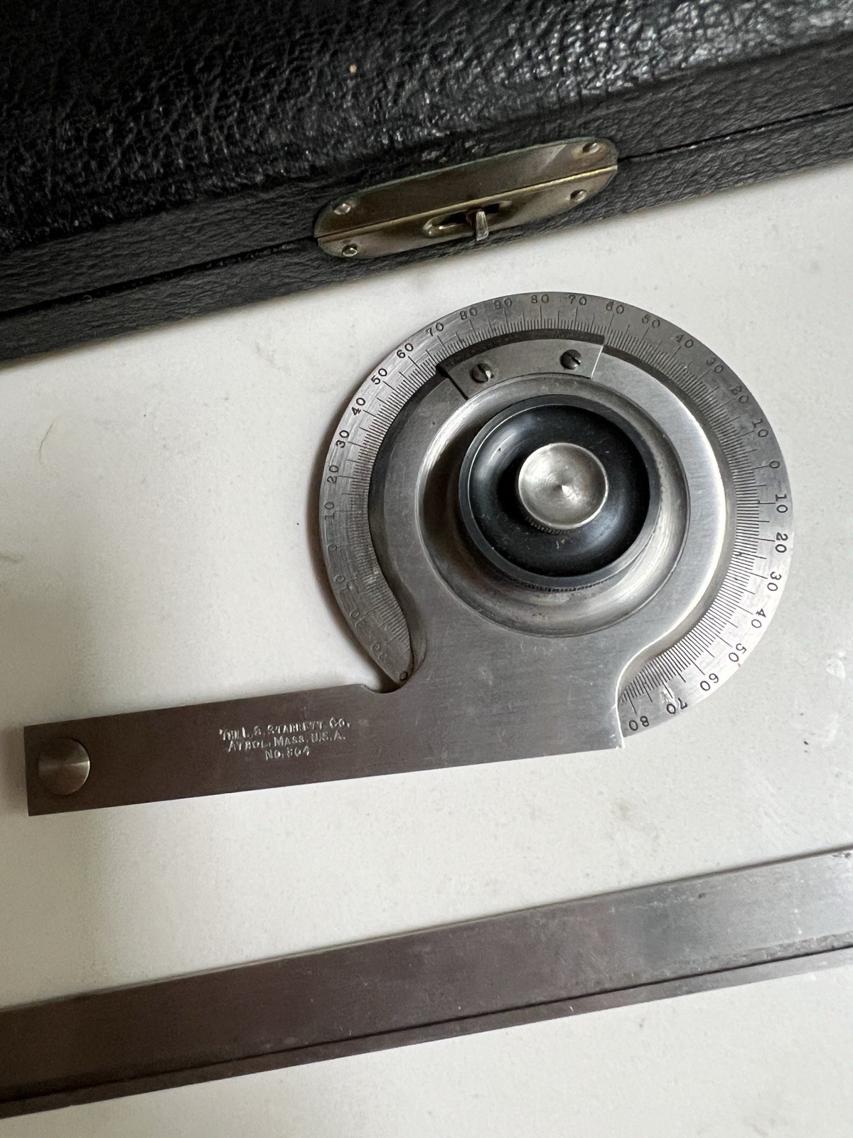 STARRETT NO. C364 PRECISION BEVEL PROTRACTOR 6" BLADE + CASE