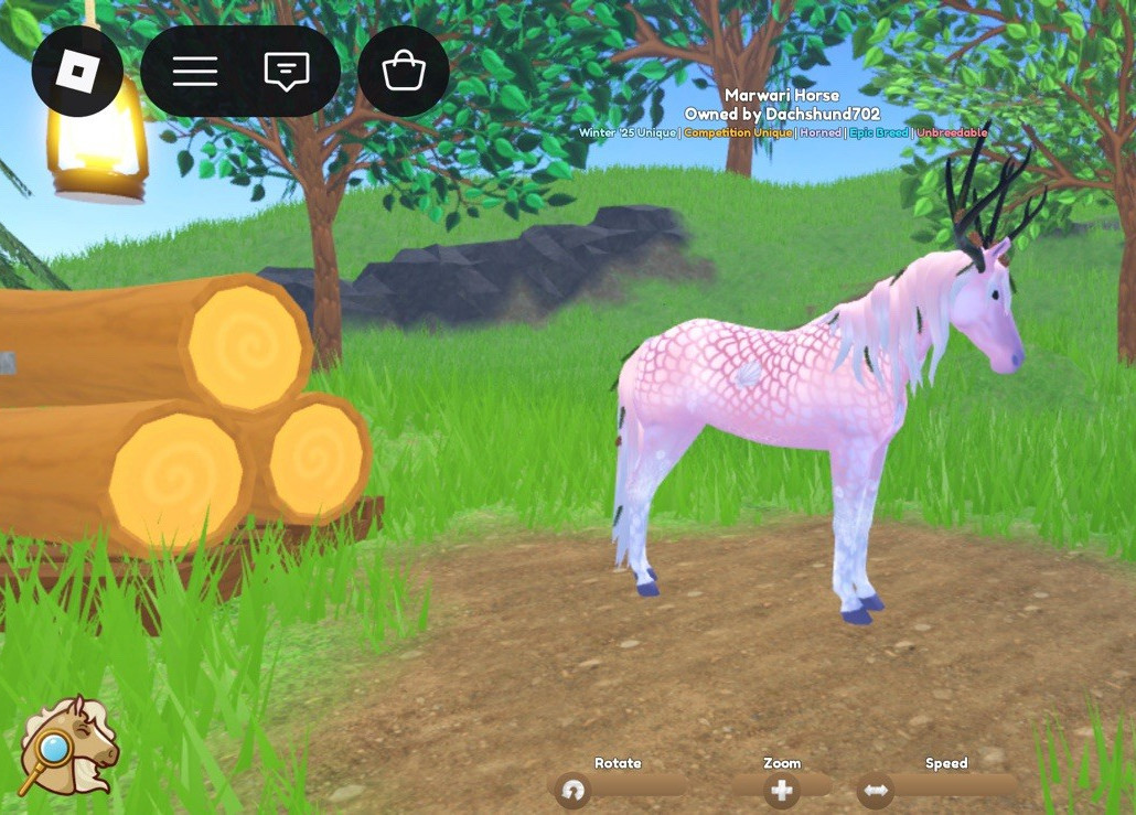 Roblox Marwari Horse Winter '25 Unique, Horned, Epic Breed, Unbreedable WHI