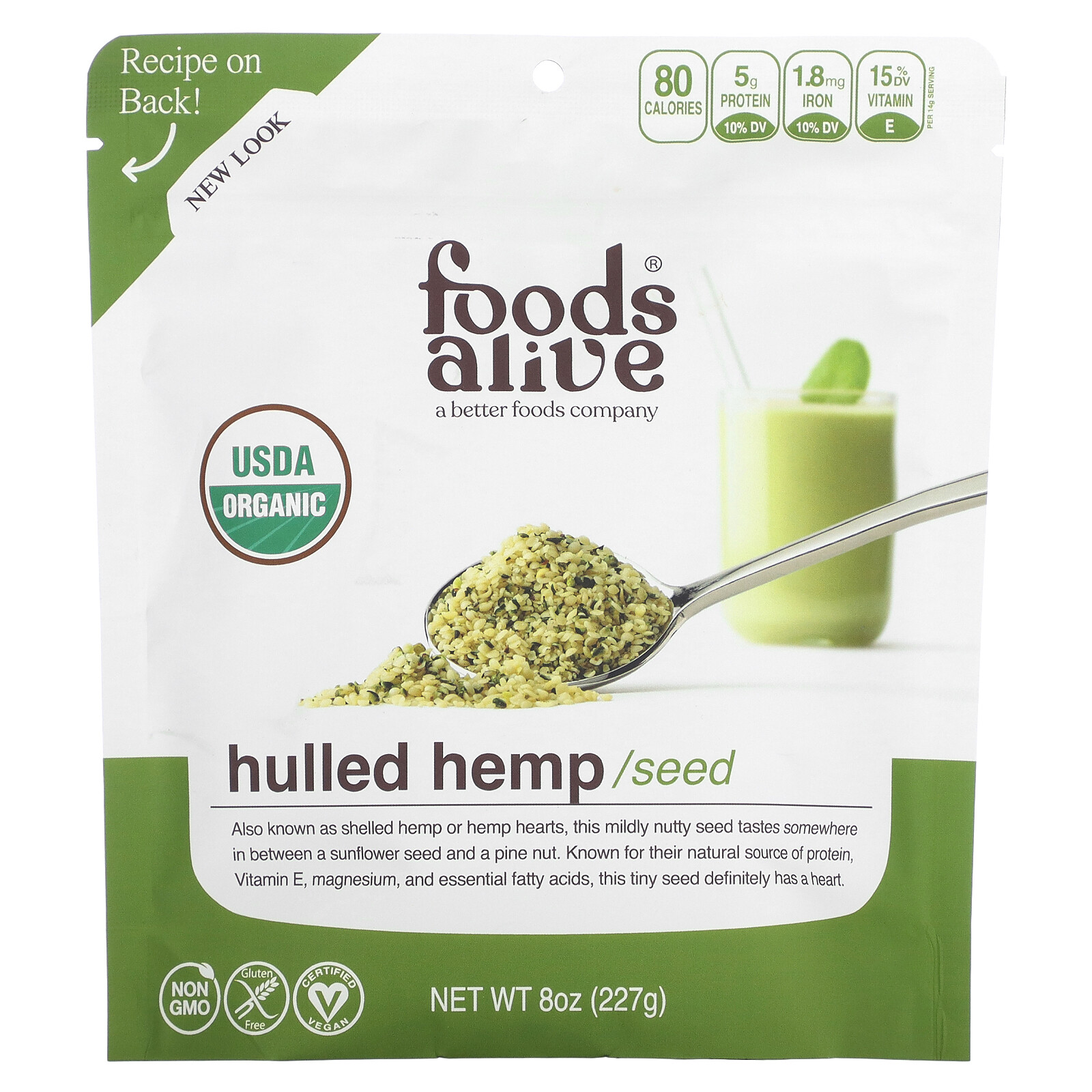 Hulled Hemp Seeds, 8 oz (227 g)