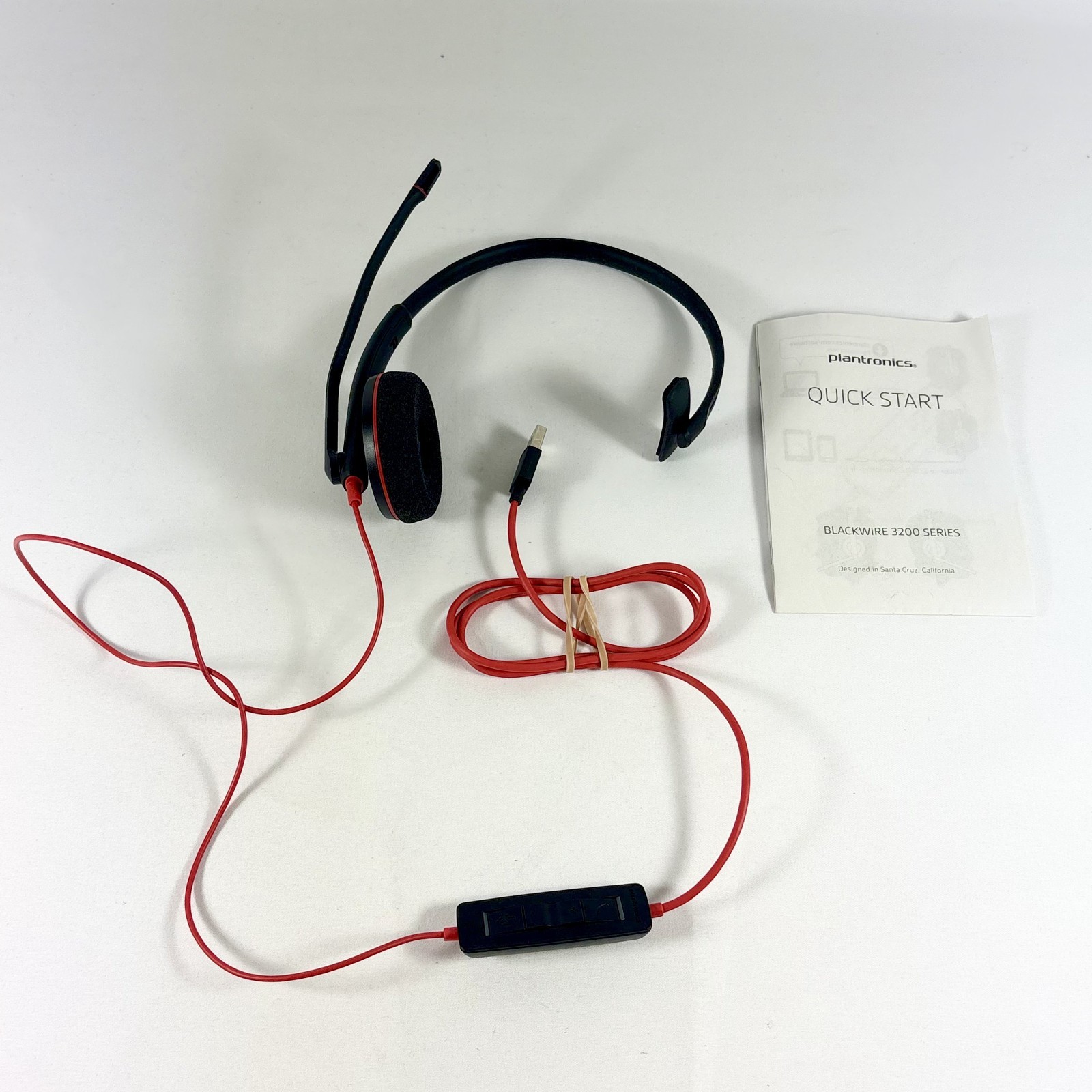 Plantronics Blackwire C3210 USB-A Over The Ear Headset Black