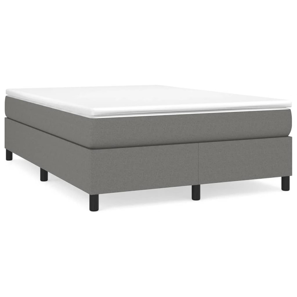Box Spring Bed Frame Dark Gray Fabric (US/AU Only)