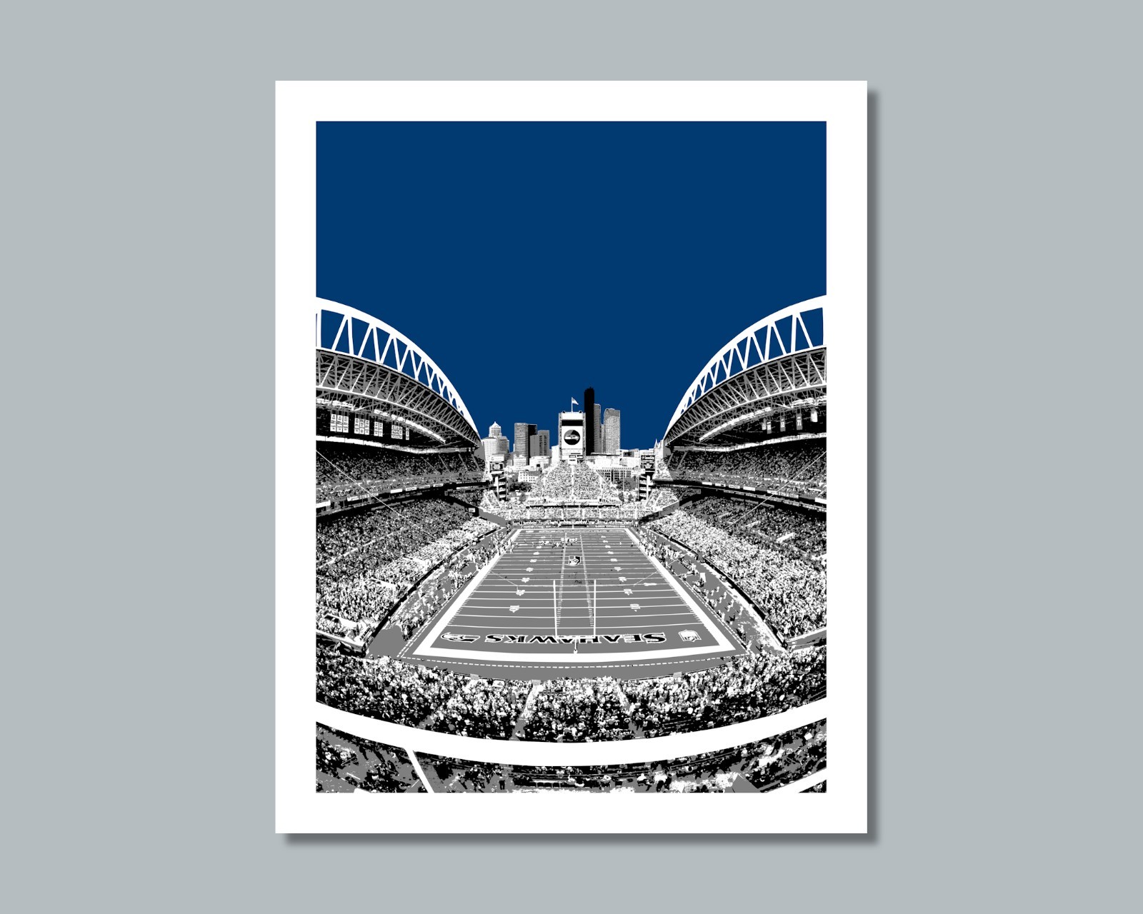 SEATTLE SEAHAWKS Lumen Field Football Stadium Skyline Photo 8x10 11x14 16x20 WBN