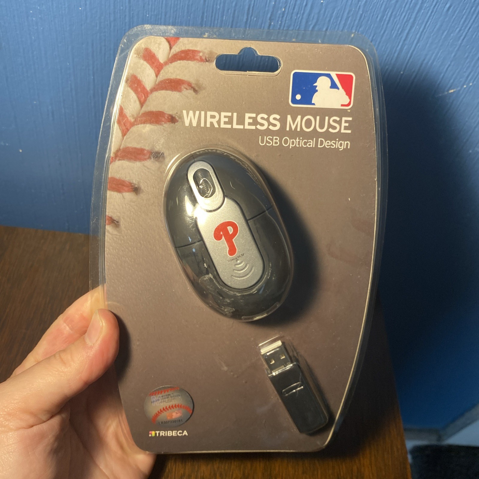 VINTAGE Philadelphia Phillies Optical Computer Mouse - Tribeca MLB USB Mac/PC