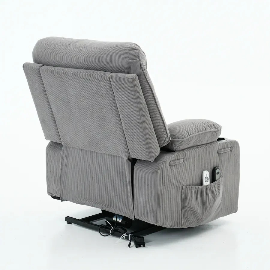 Manual Lift Recliner Chair with Remote Controlled Heating & Massage for Elderly
