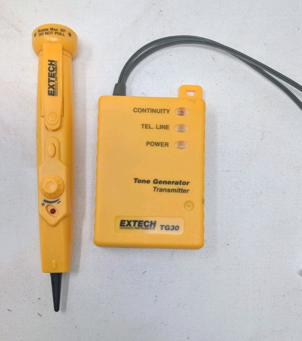 EXTECH INSTRUMENTS TG30 TONE GENERATOR WIRE TRACER TONE PROBE KIT