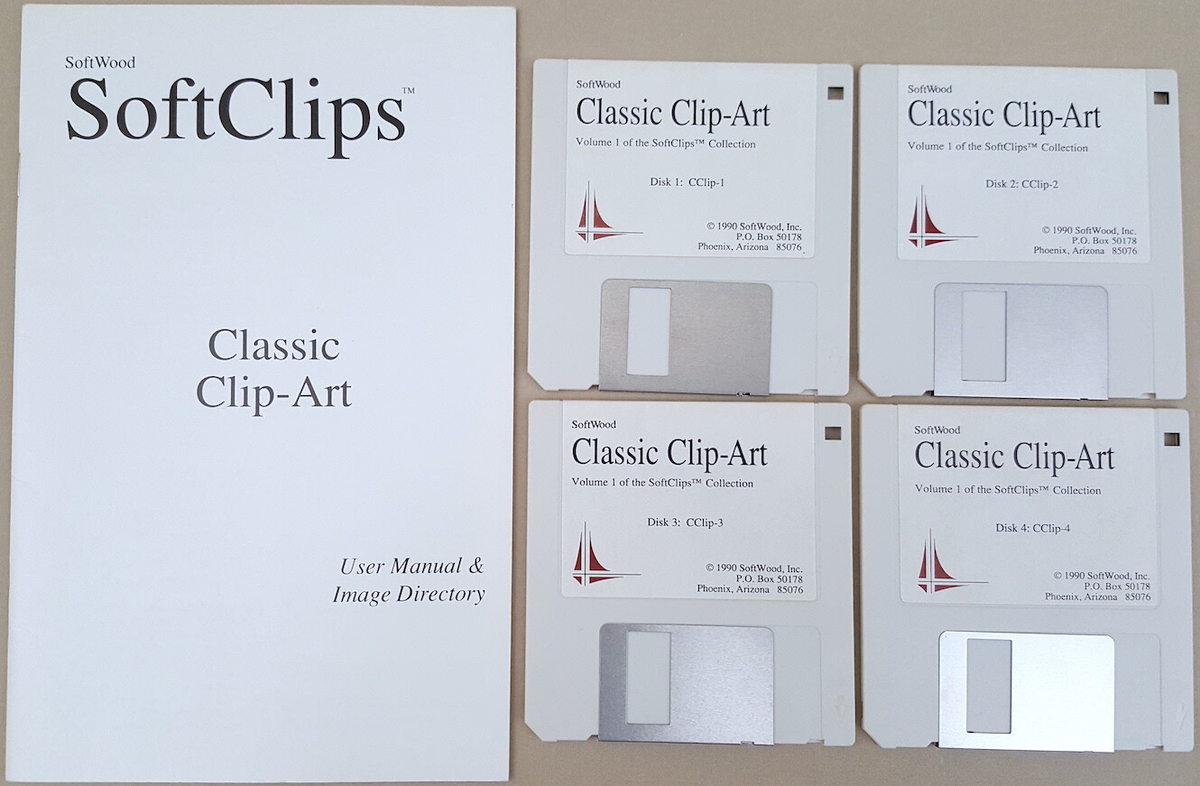 SoftClips Volume 1 Classic Clip-Art ©1990 SoftWood for Commodore Amiga