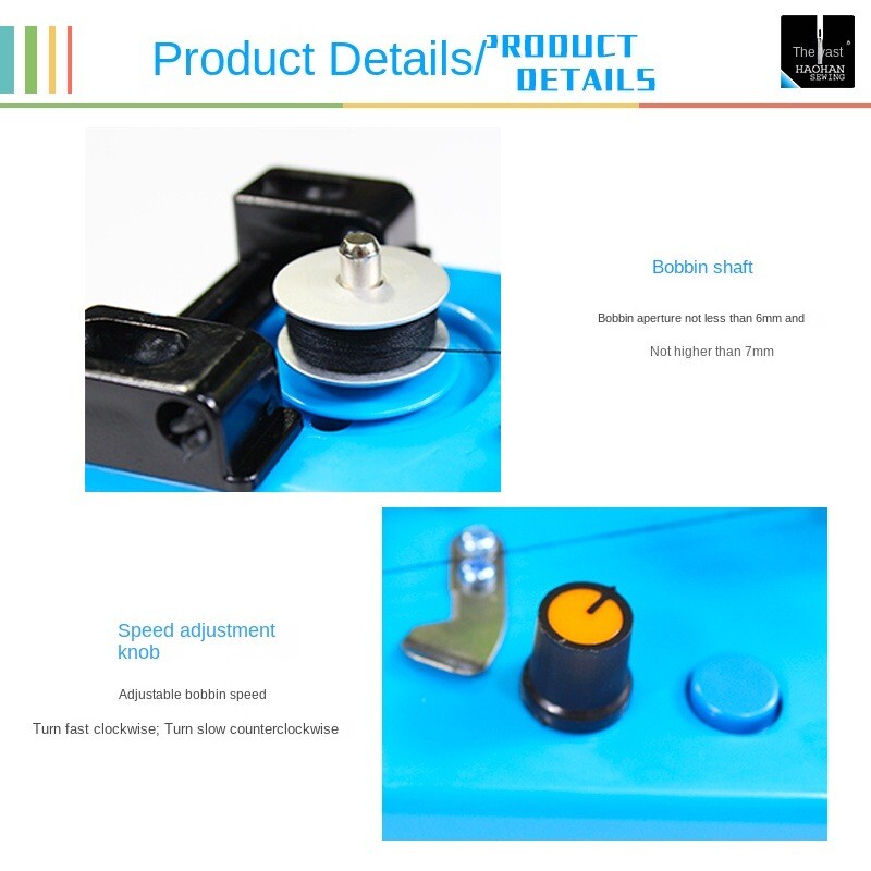 Sewing Machine Blue Bobbin Winder Embroidery Speed Electronic Bobbin Winder