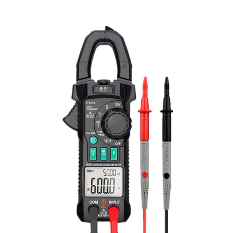 FY219 High Precision Digital Clamp Meter 600A AC Current AC/DC Voltage True RMS