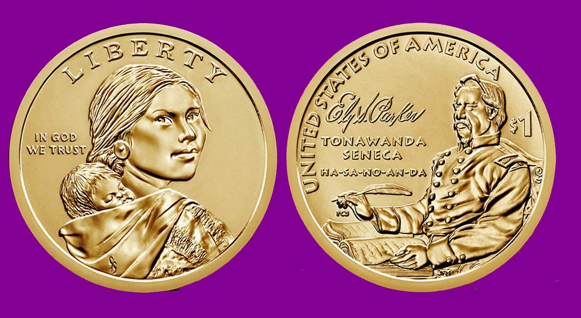 2022 Native American Sacagawea P & D Uncirculated 2 Dollar Coins from Mint bags