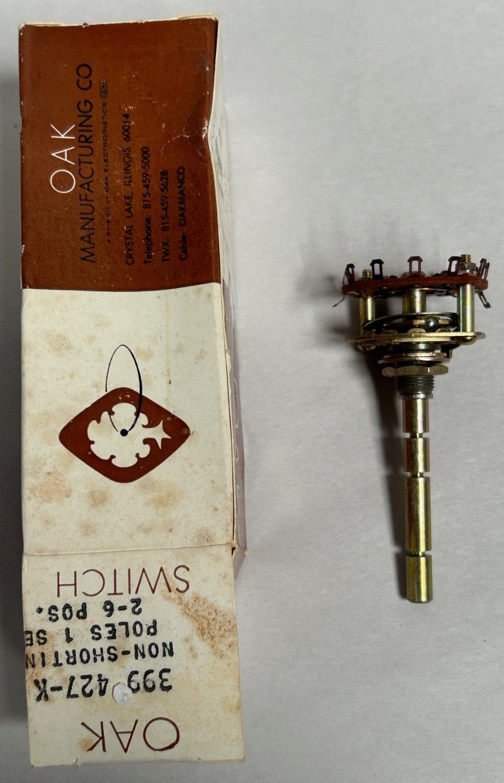 UNUSED Vintage Oak 399 427-K Electronic Rotary Selector Switch (A4)