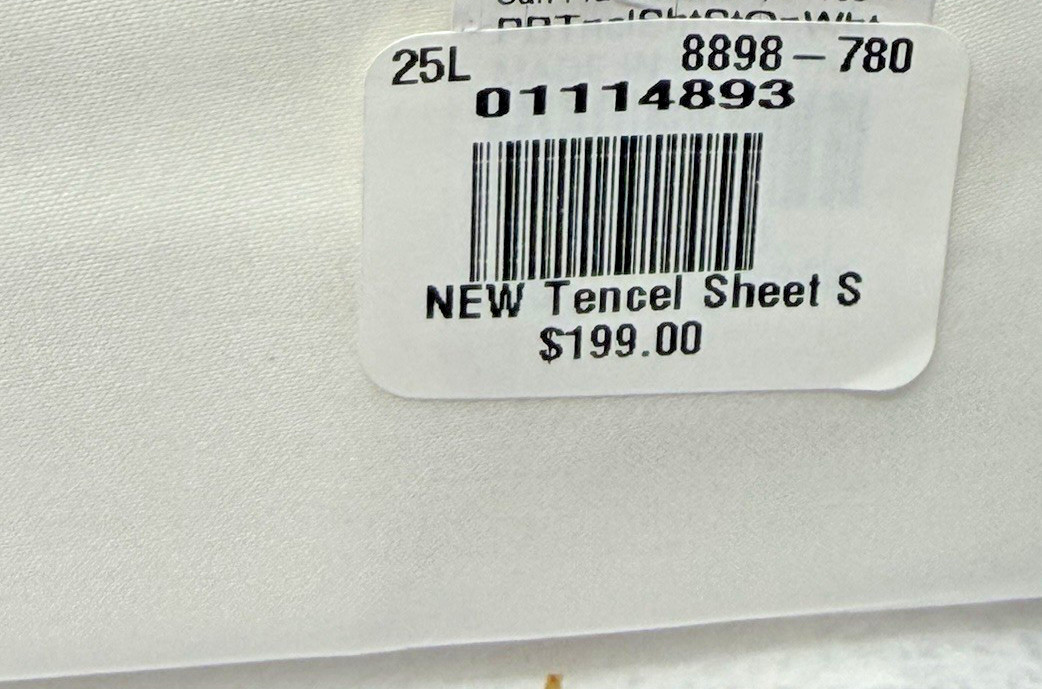 POTTERY BARN 320 THREAD COUNT QUEEN SIZE TENCEL LYOCELL SHEET SET WHITE 4 Pc NEW