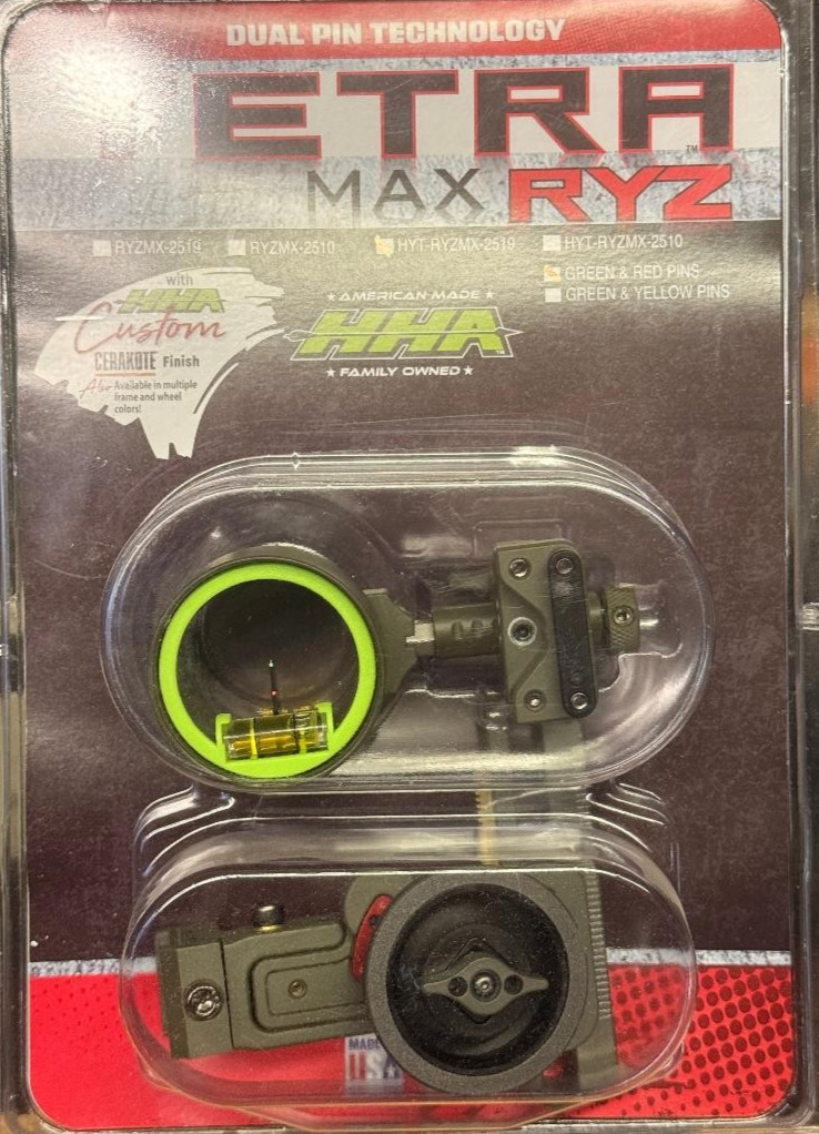 HHA Tetra Max RYZ Hoyt Pic Mount 2519 RH Hoyt Wilderness Green Bow Sight $529.99
