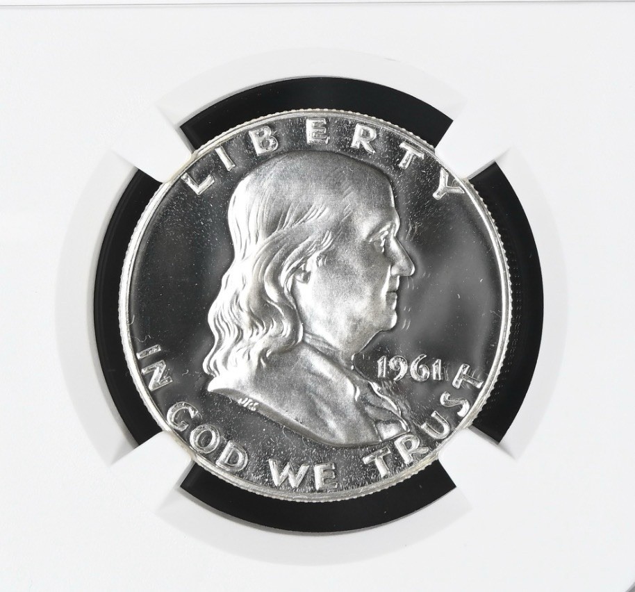1961 Franklin Half Dollar, NGC PF 68 CAMEO, PR68CAM