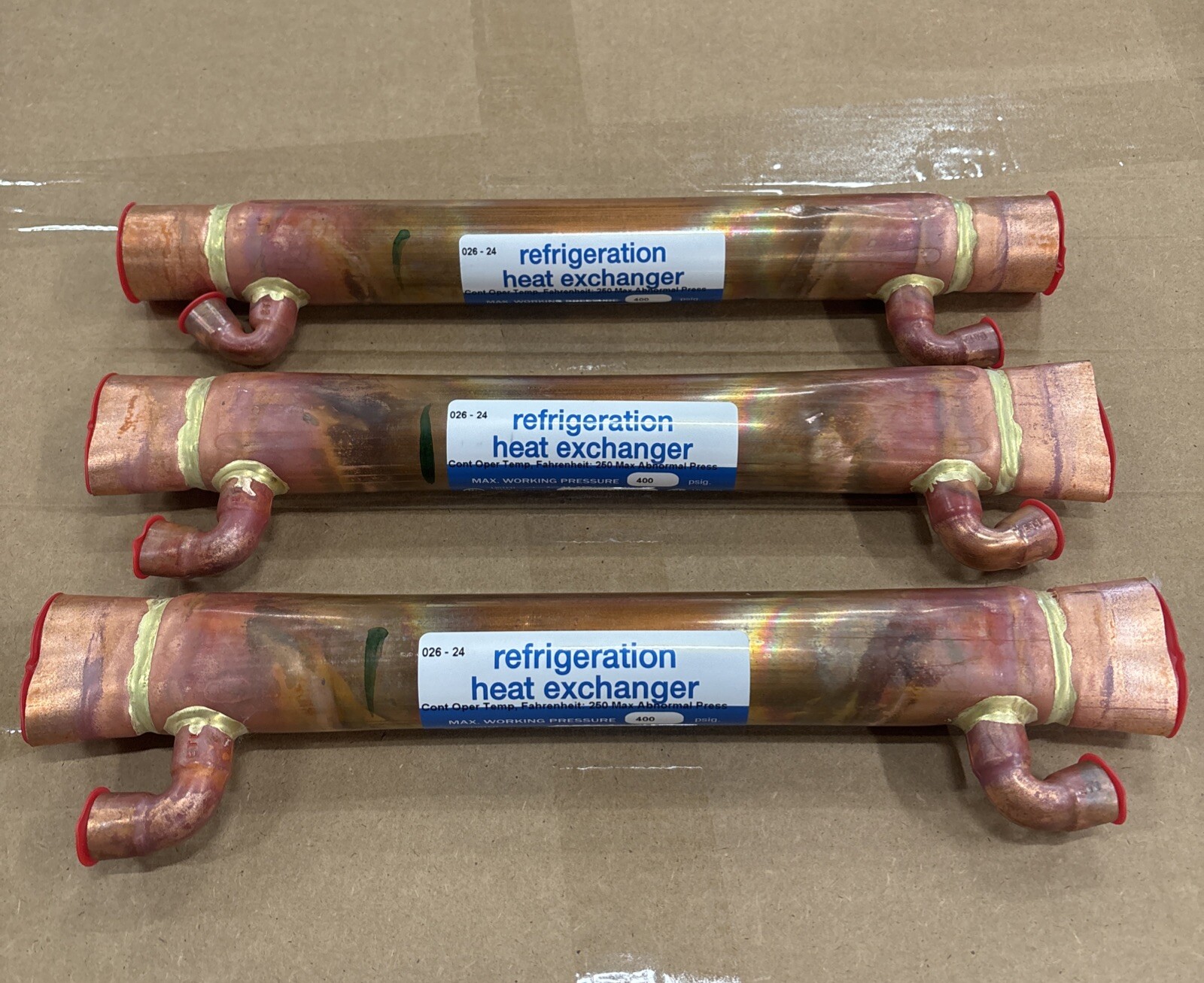 Heatcraft Refrigeration Heat Exchanger 24200008 (H0500) 400 PSI 3 Pack Damaged