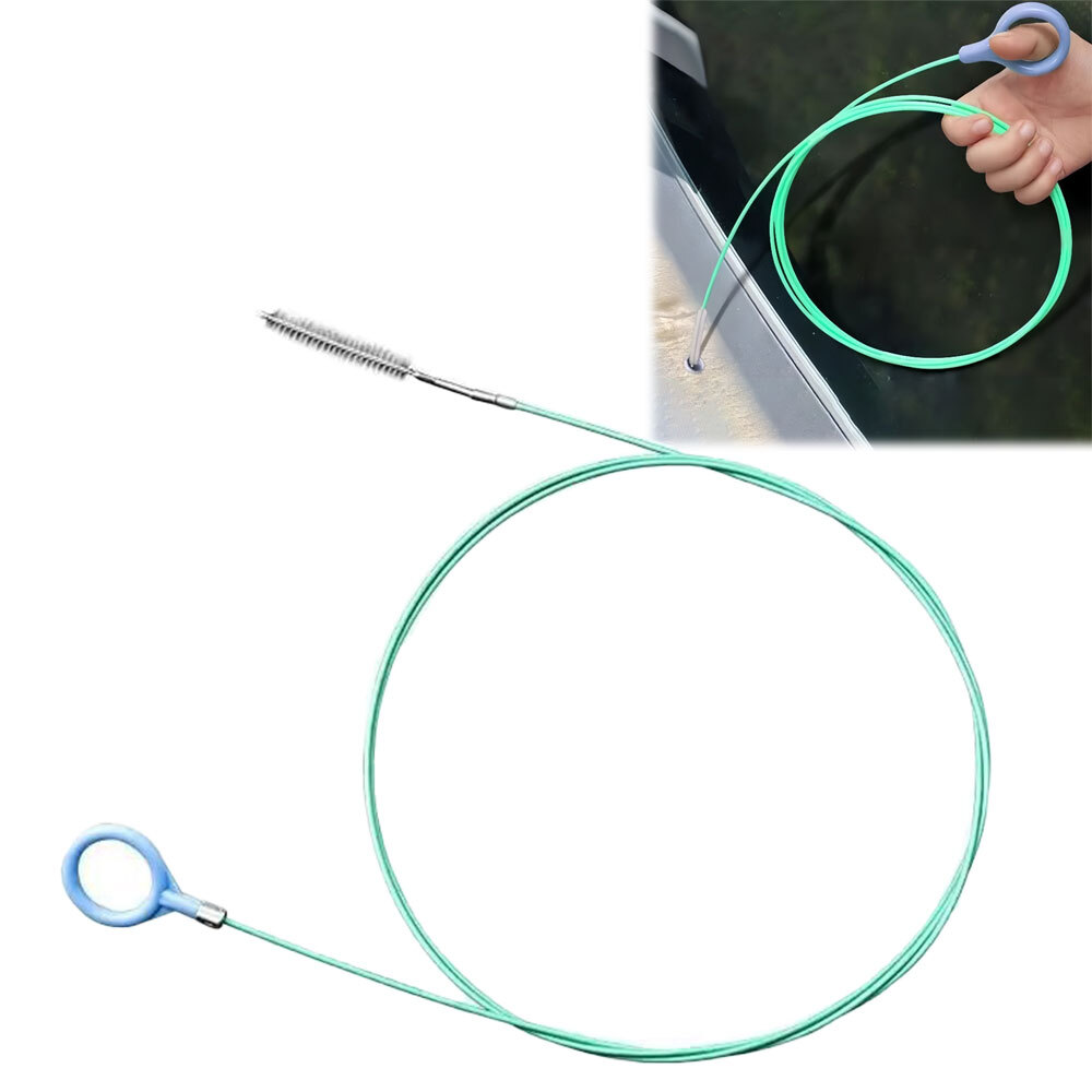 Car Drain Dredge Cleaning Scrub Brush Auto Sunroof Long Hoses Car Accessory GN
