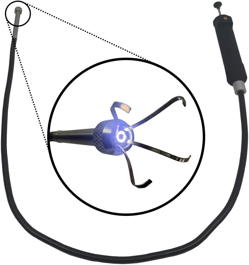 Grabber Borescope Retrieval Pickup Tool with USB Camera, LED Lights, Detachable