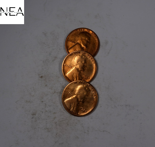(3) 1924-S Lincoln Wheat Penny Cent Set/Lot ~ Almost Uncirculated AU ~ ZWL97