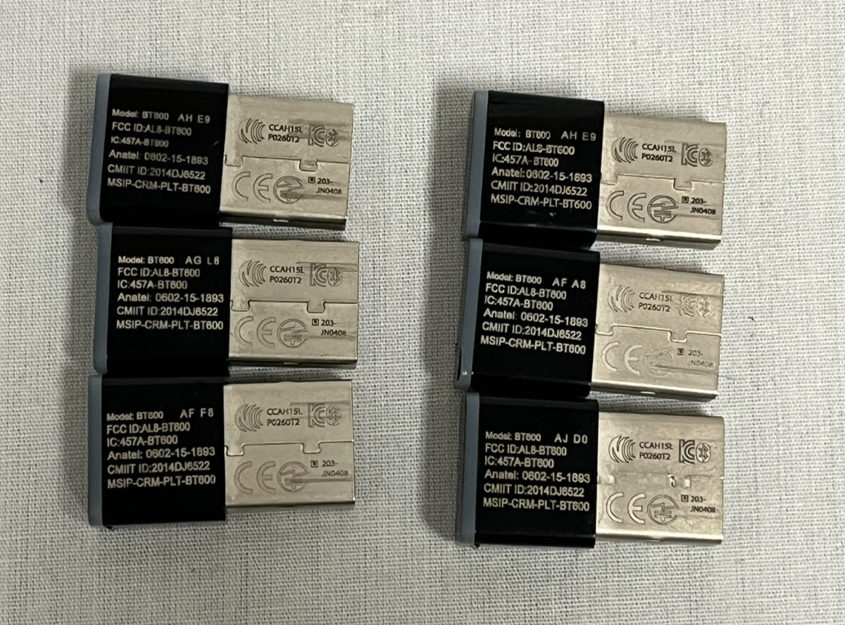 Plantronics BT600 Bluetooth USB Network Adapter ~ LOT OF 6
