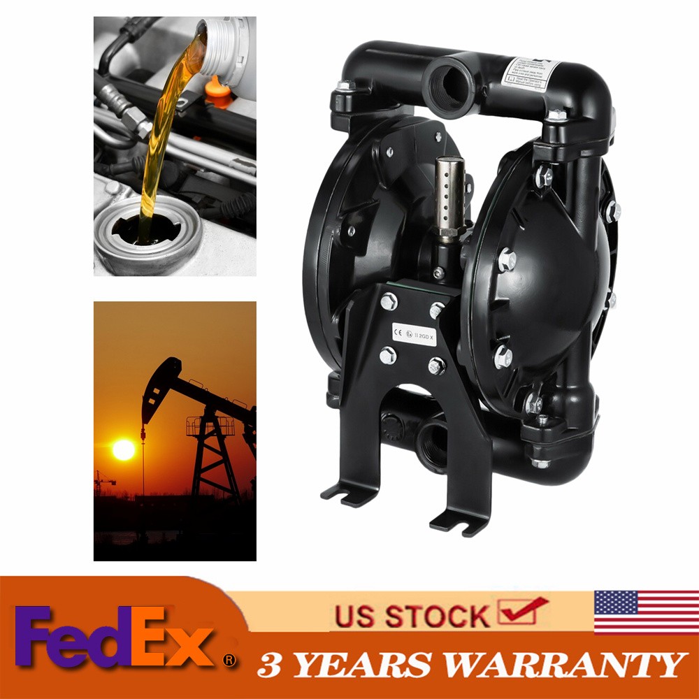 Air-Operated Waste Oil Transfer Pump 35Gpm Pneumatic Dual Diaphragm Pump 120PSI