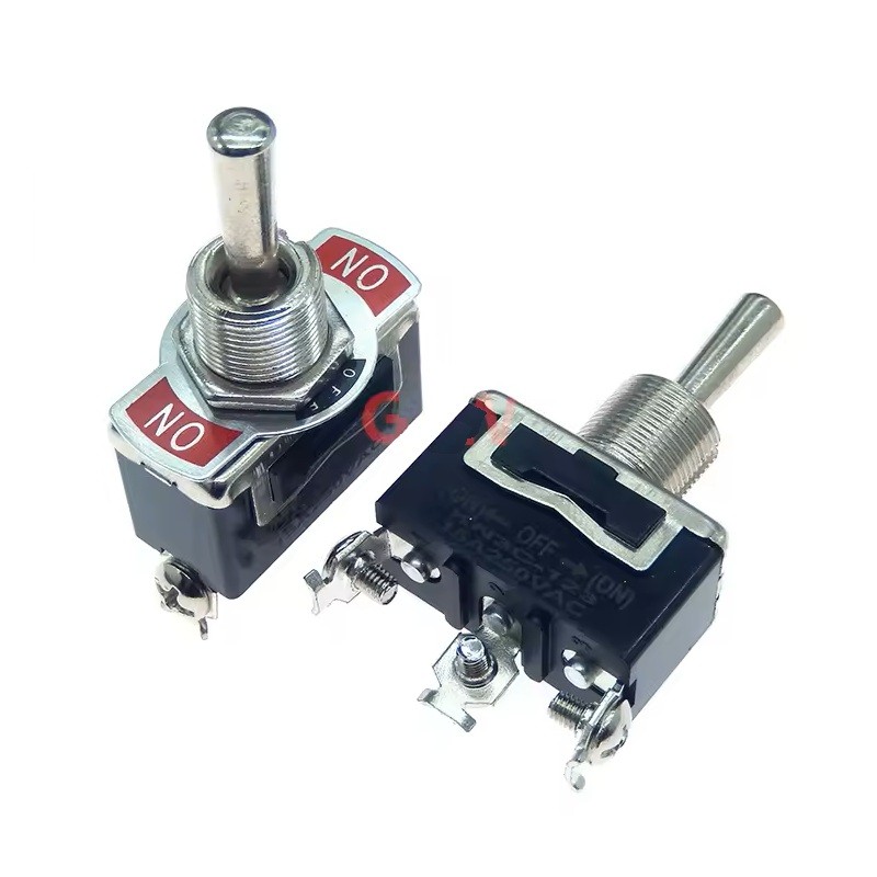 10x 3-Pin Screw ON-OFF-ON Toggle Switch Car 12V DC Latching Metal 15A 250V AC
