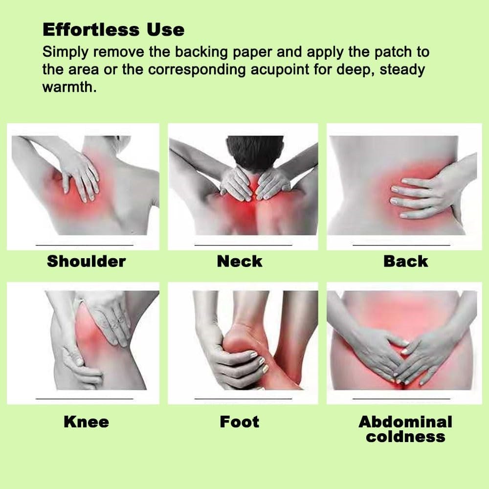 2x50 Patches Moxibustion Herbal Warming Patch – Mugwort Self-Heating Pads, Comf