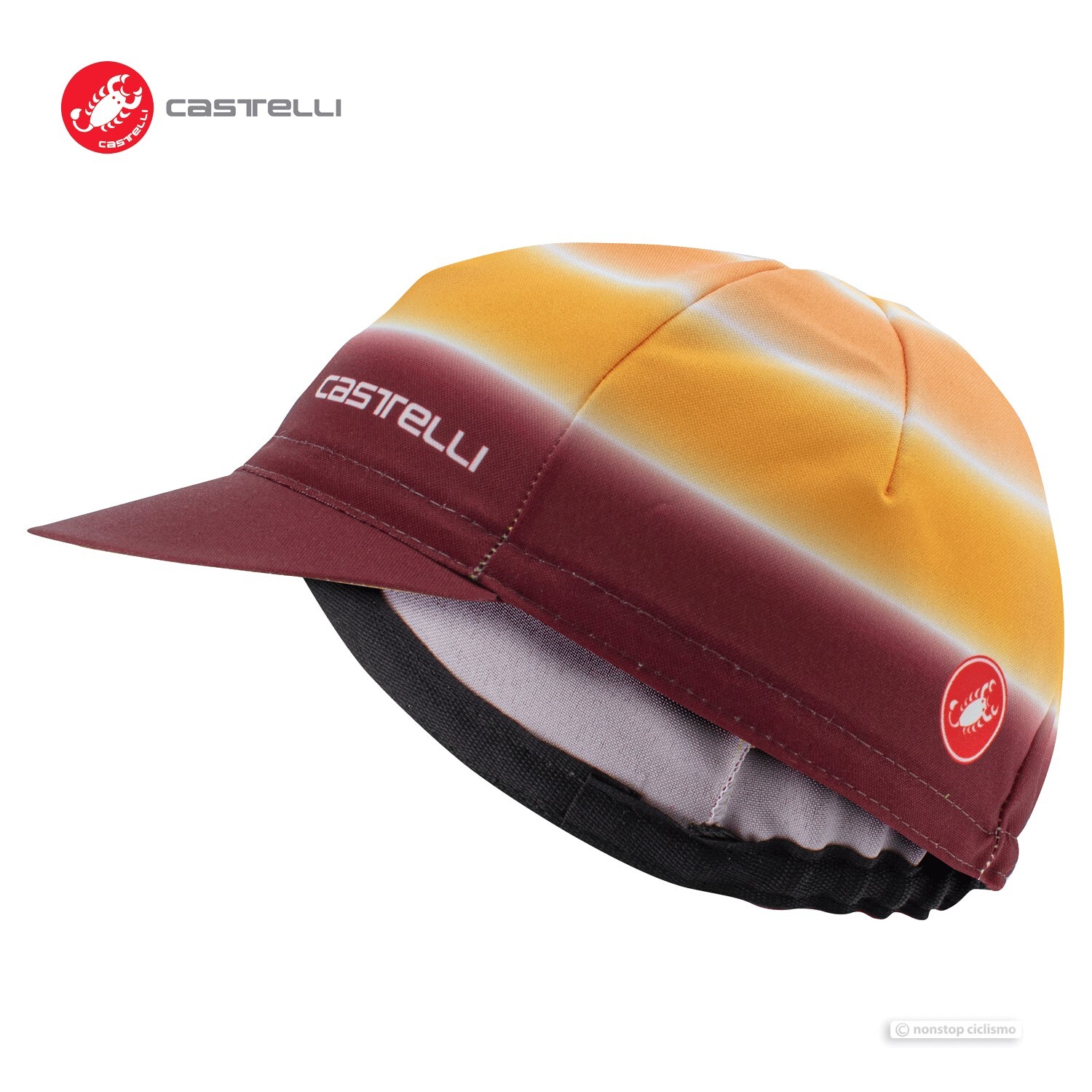 Castelli DOLCE Cycling Cap : SAND/BORDEAUX - One Size
