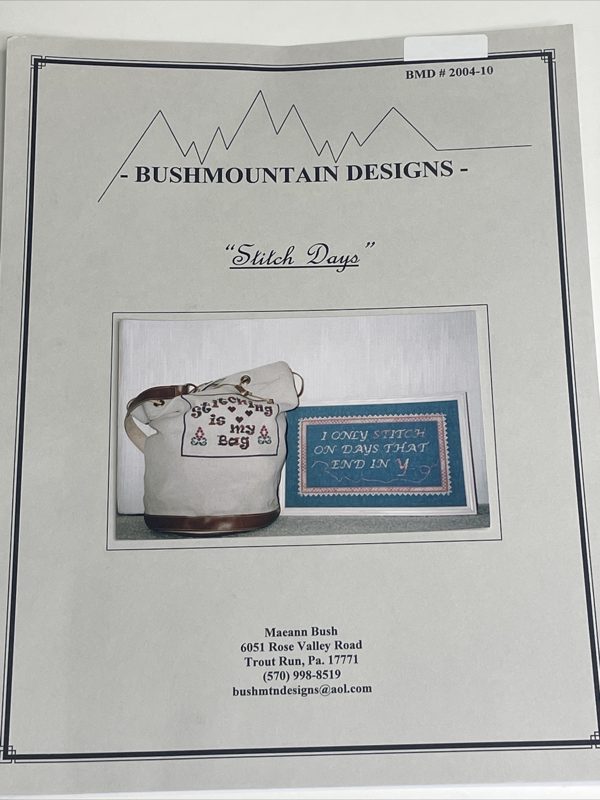 Bushmountain Designs Stitch Days Cross Stitch Pattern