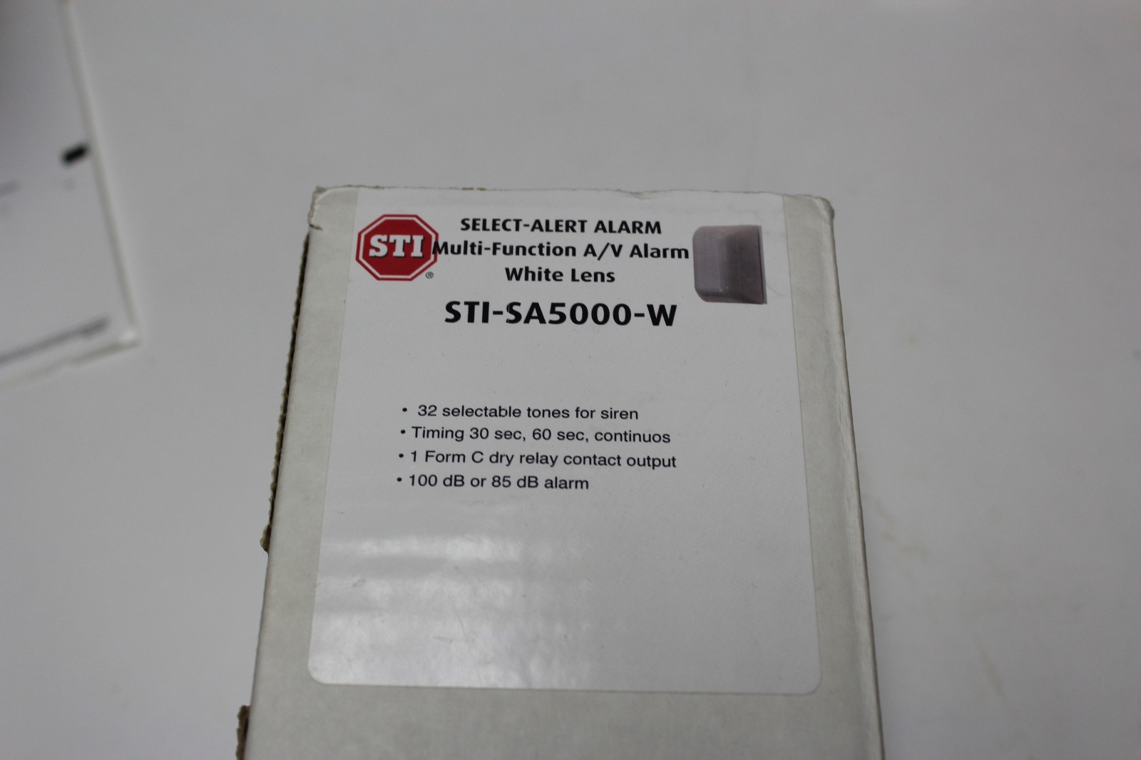 New STI Select-Alert Audio Visual Alert white Lens STI-SA5000-W