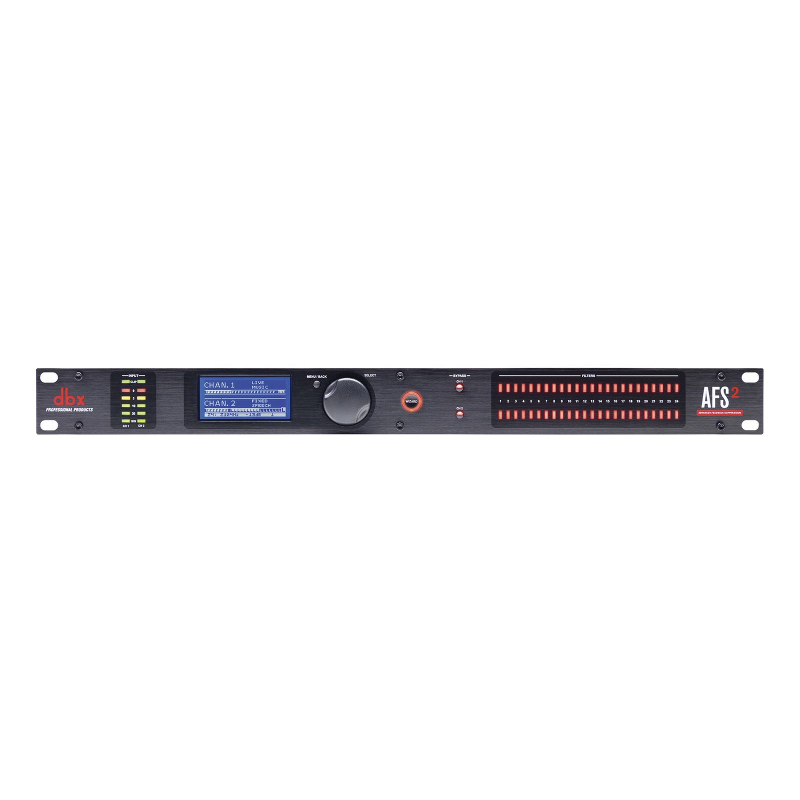 DBX AFS2 Dual Channel Advanced Feedback Suppression 1U Rack-mount Processor