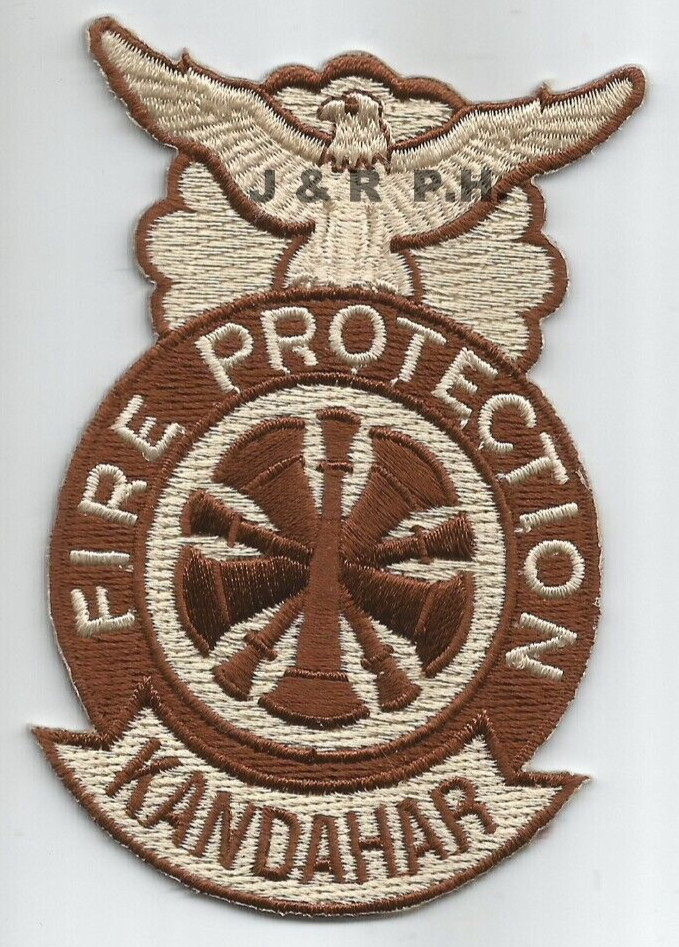 U.S.A.F.-Kandahar Fire Prot.-Fire Dept. Bugle Cluster (2.5" x 3.75") fire patch