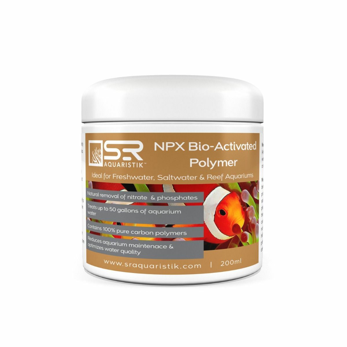 SR Aquaristik NPX Bio-Activated Polymer 200ml Aquarium Nitrate Phosphate Remover