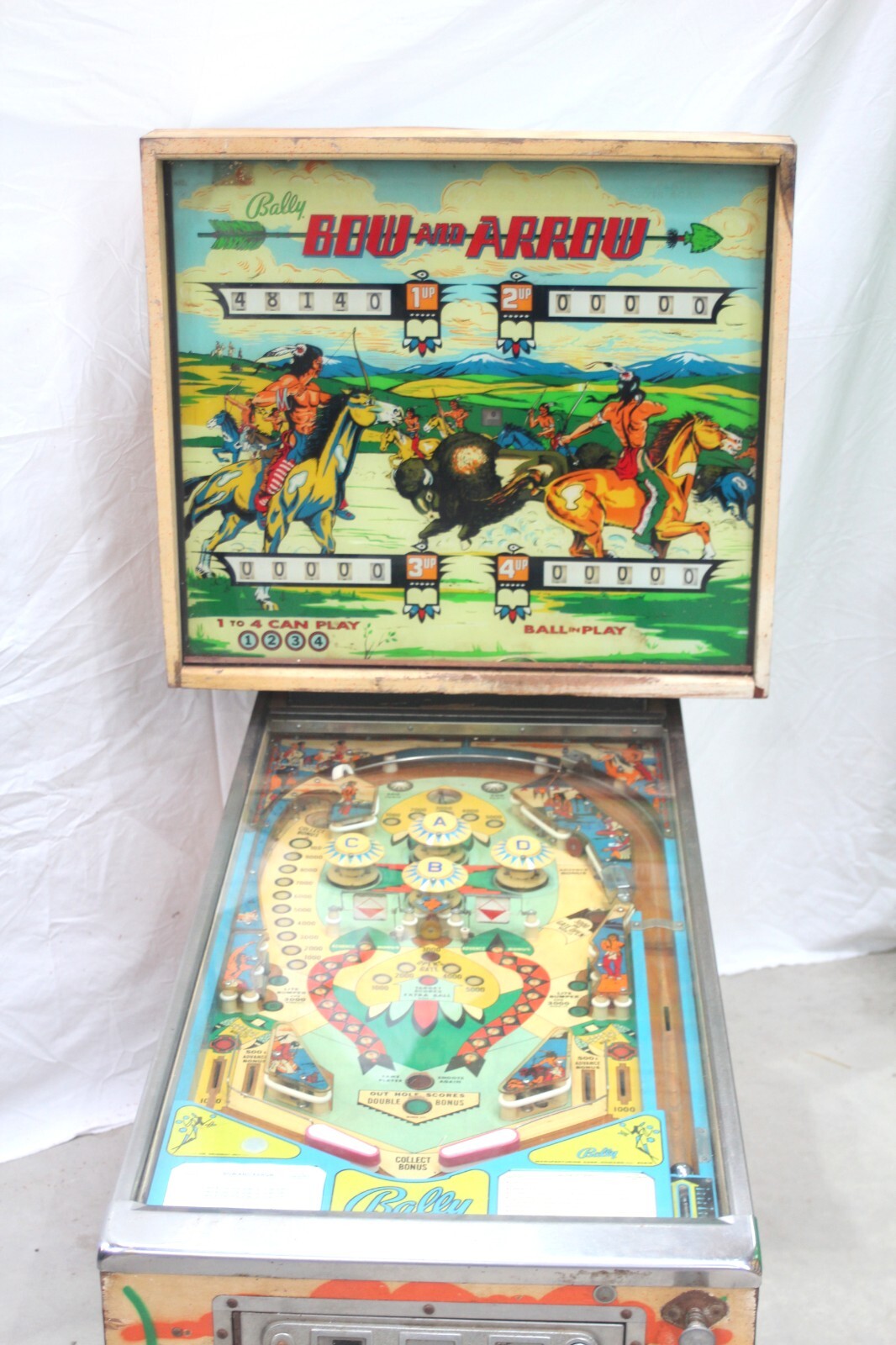 Bow and Arrow Pinball Machine (Bally, 1974)
