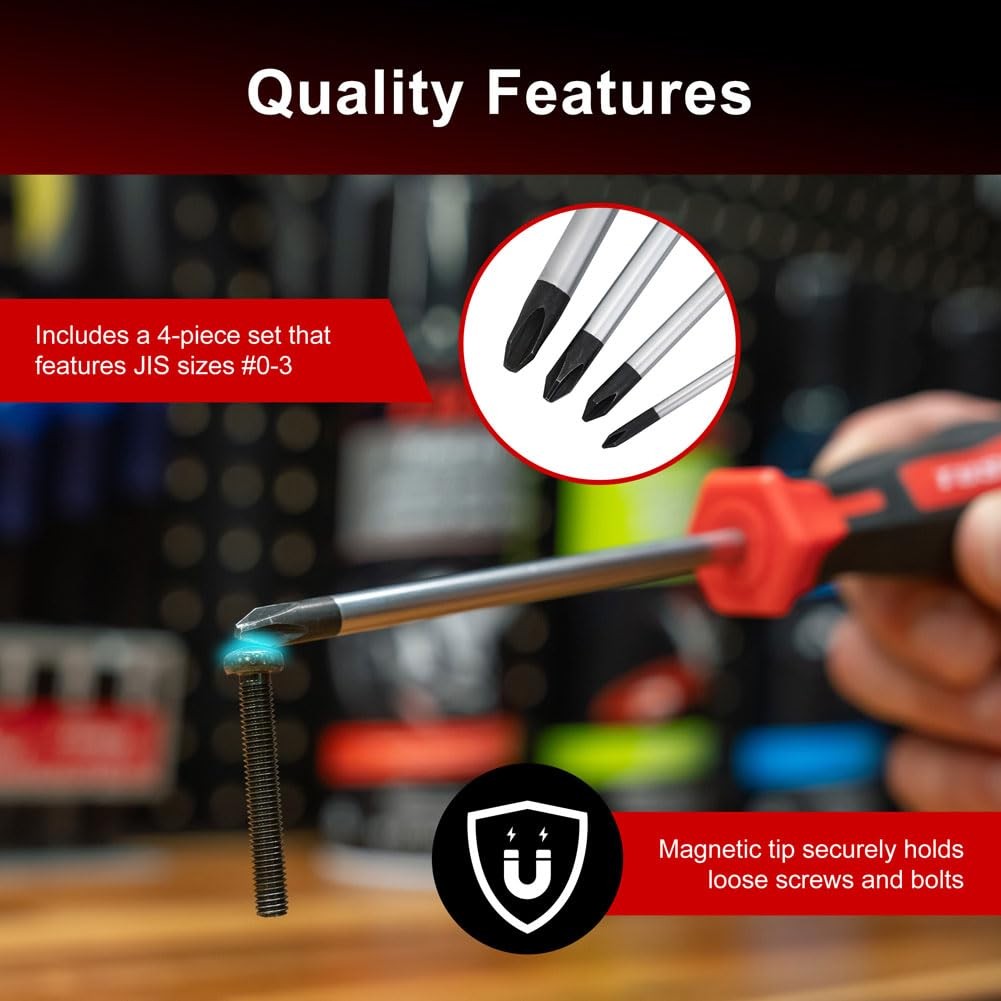 TUSK JIS Screwdriver Set Red