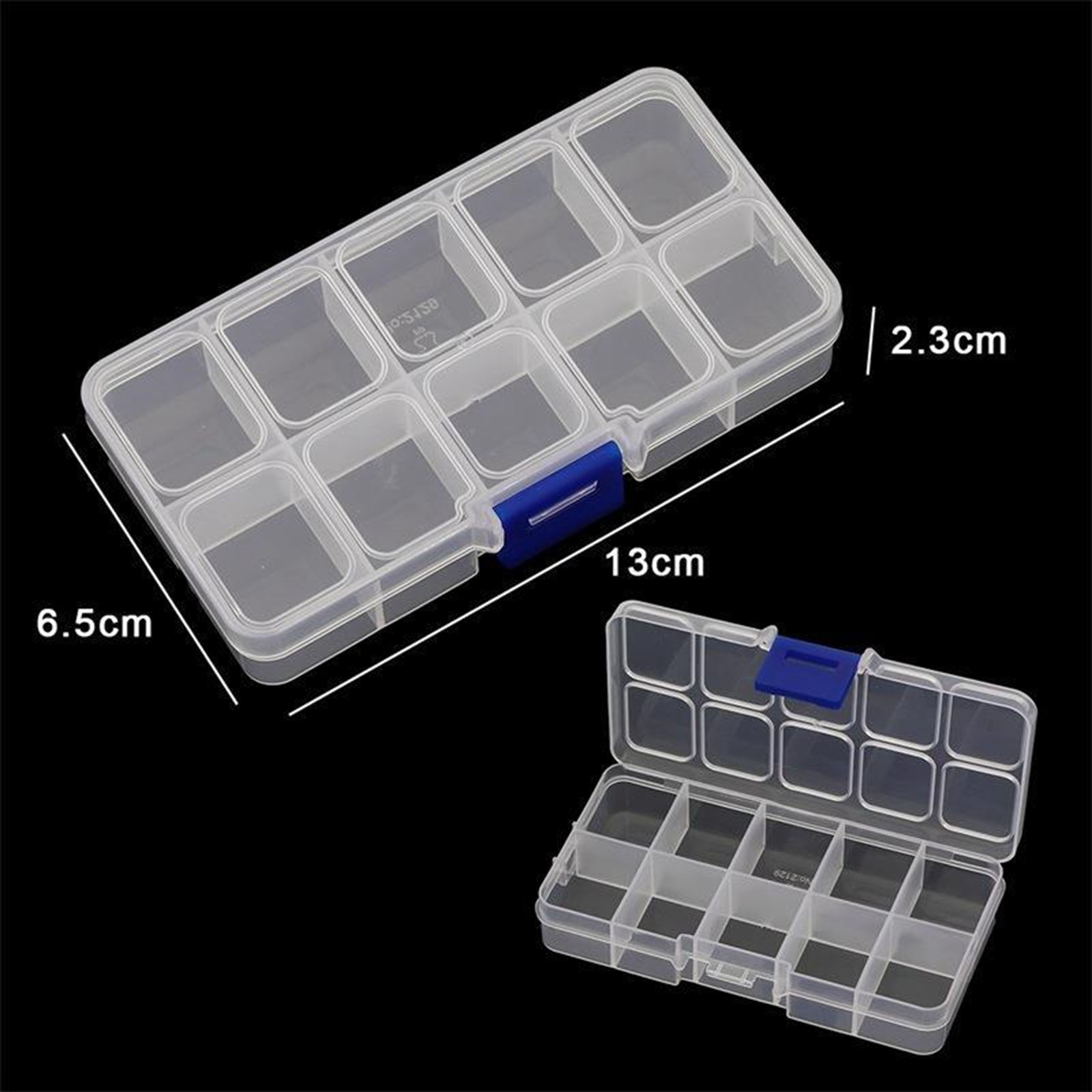 5 pcs Clear Storage Cups Jewelry Bead Makeup Box Small Container 10ml (40X22mm)