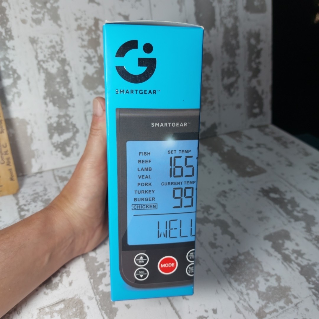 New SmartGear Wireless Grilling Thermometer Sealed Box Programmable Timer $39.99