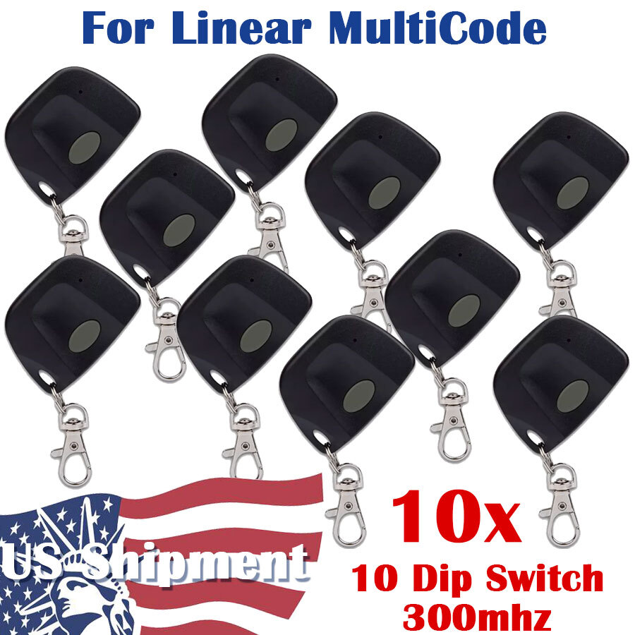 300mhz 10Dip for Linear Multicode 3089 3060 3070 Garage Door Remote Opener