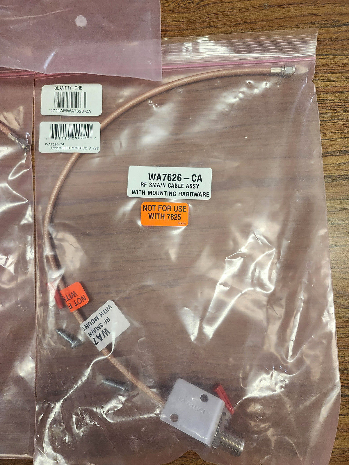 SNAG to N Adaptor Cable with Mounting Hardware. Honeywell #WA7626-CA
