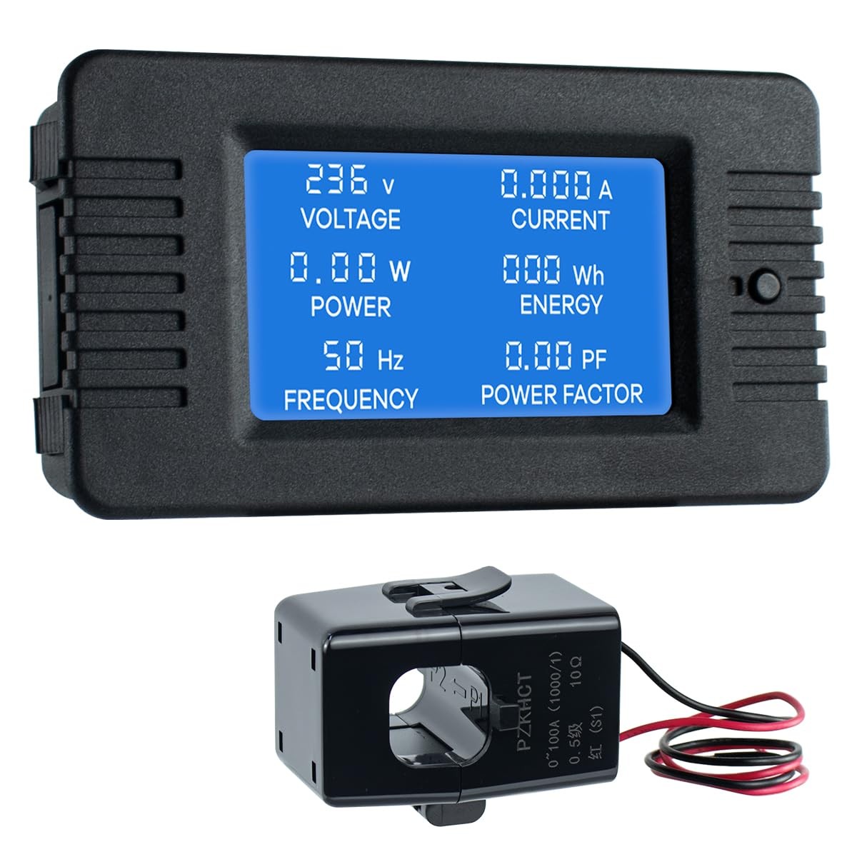 AC 80-260V 100A Multi-Function Power Monitor LCD Digital Display Voltage Curr...