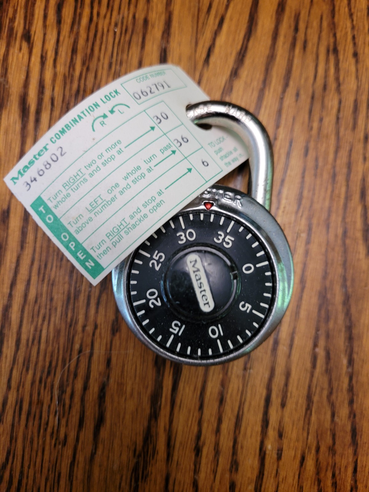 Lot of (4) Master Lock 1525 Preset Combination Padlock 1-7/8" Black Dial New