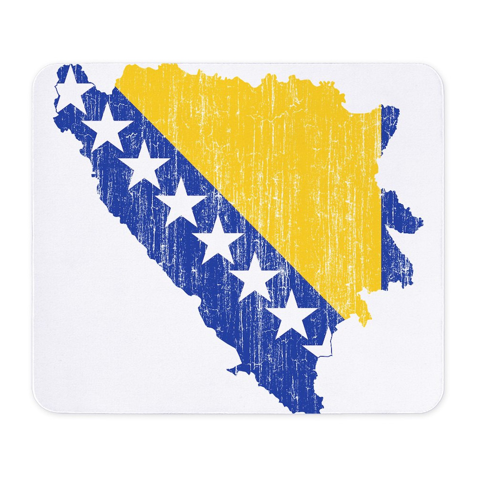 CafePress Bosnia And Herzegovina Flag And Map Mousepad  (666965044)
